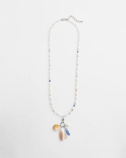 Seashell Beaded Pendant Necklace