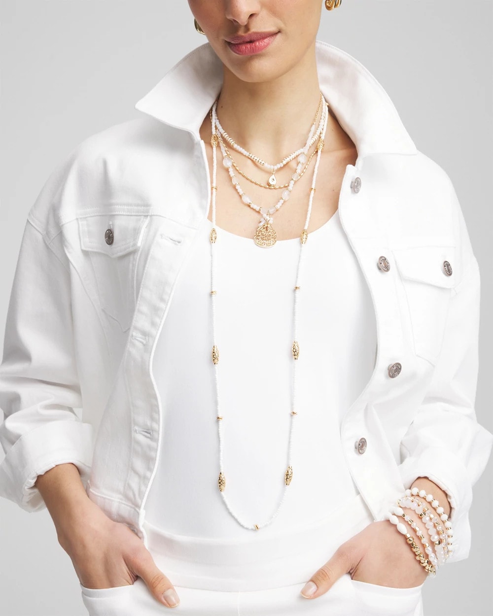 Convertible Beaded Pendant Necklace