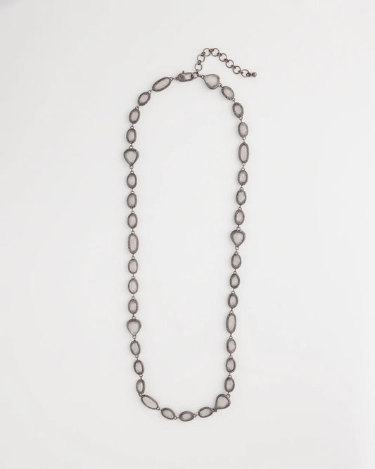 Frosted Quartz Single Strand Necklace