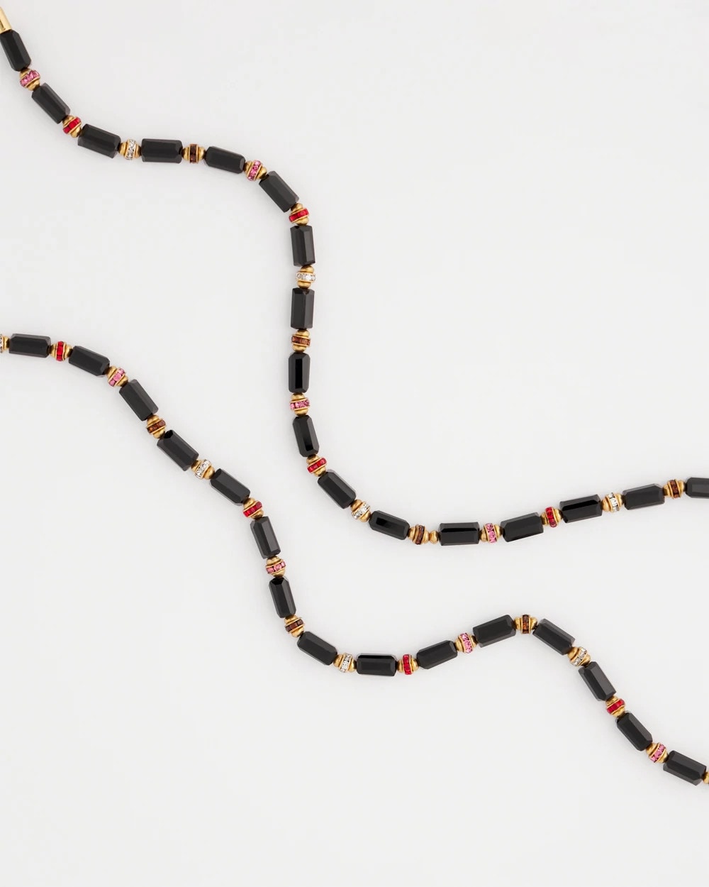 Art Deco Bar Bead Long Necklace