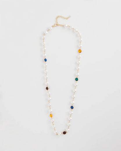 Beaded Faux Pearl Single-Strand Necklace