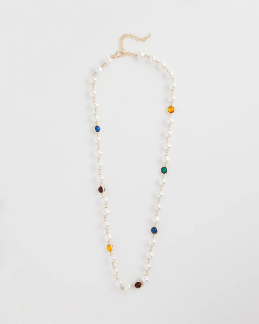 Beaded Faux Pearl Single-Strand Necklace