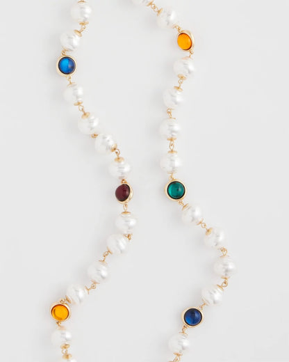 Beaded Faux Pearl Single-Strand Necklace