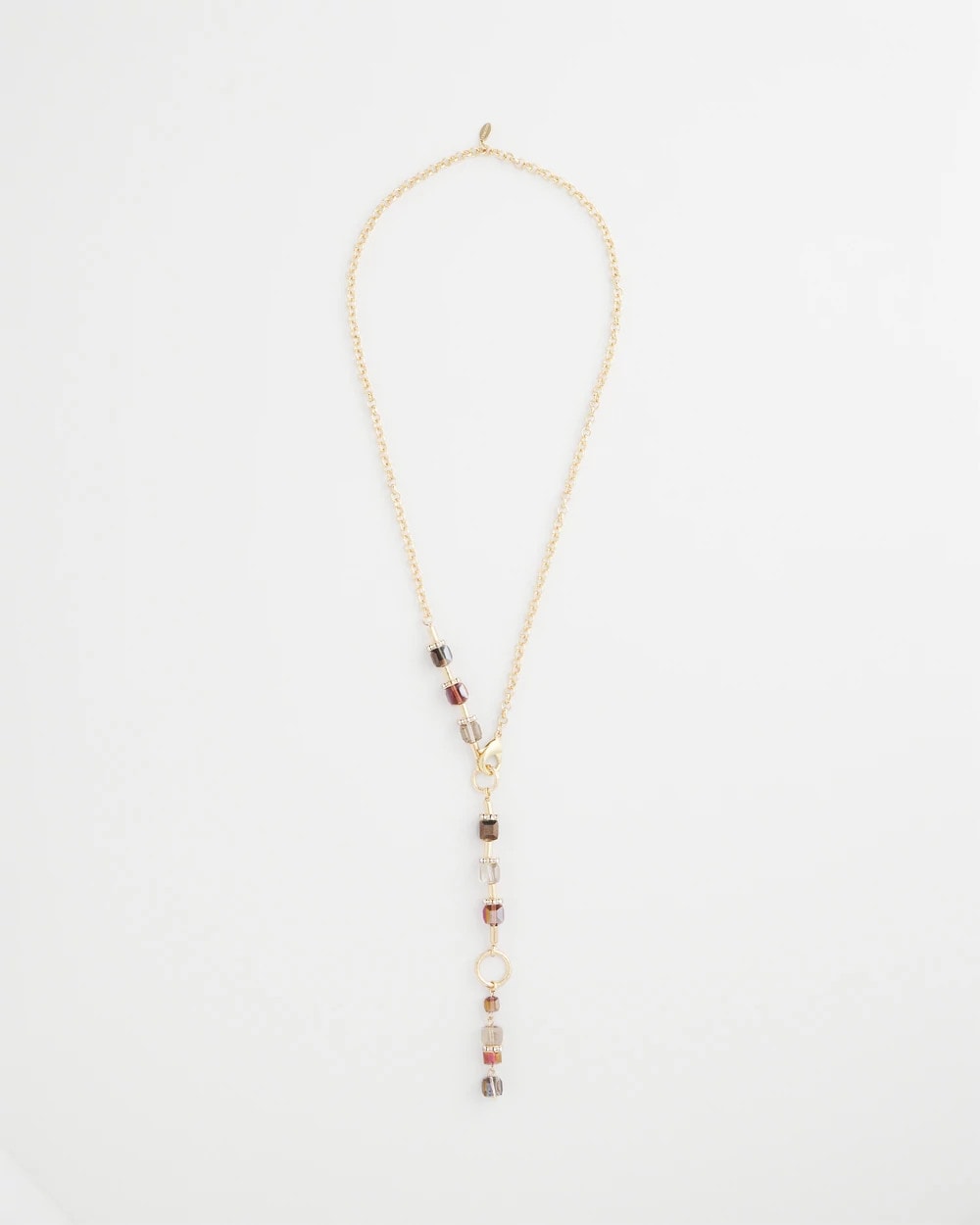 Art Deco Geo Glass Bead Y-Necklace