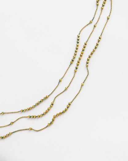 Multi Strand Gold-Tone Necklace