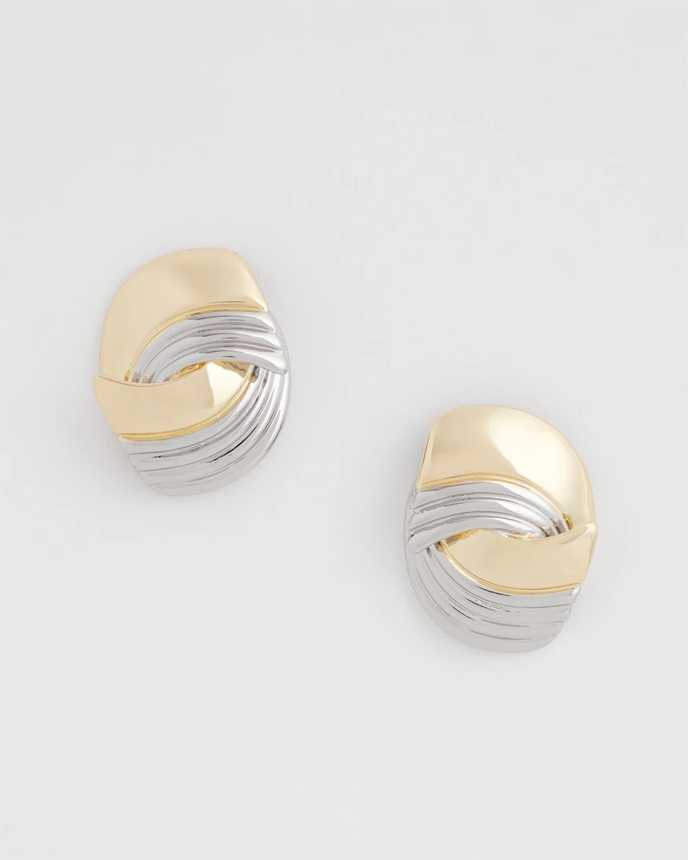 Mixed Metal Stud Earrings