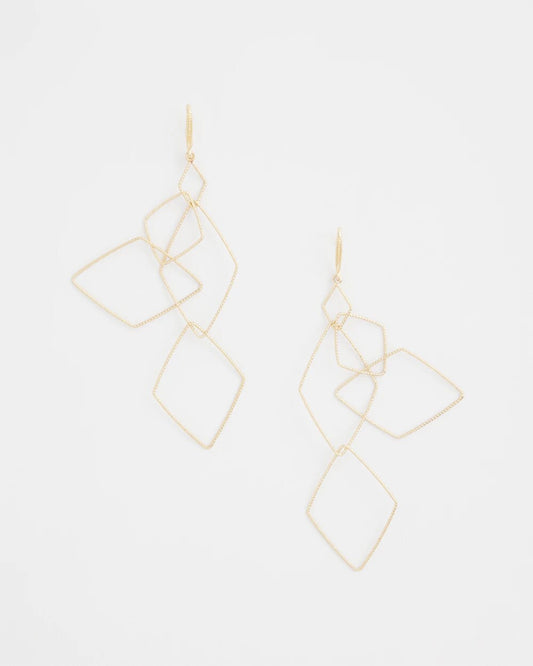 Diamond Shaped Linear Earrings
