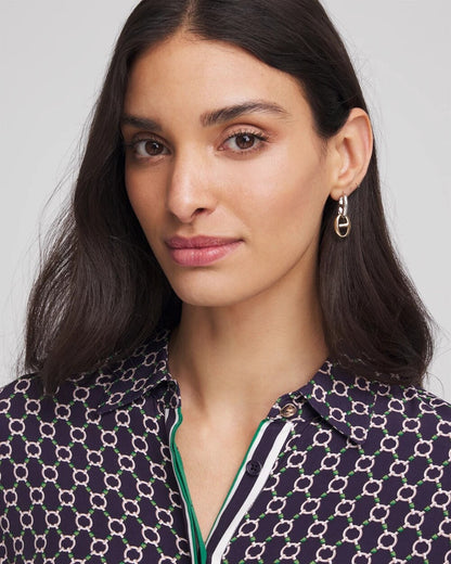 Mixed Metal Link Earrings