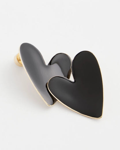 Black Heart Earrings