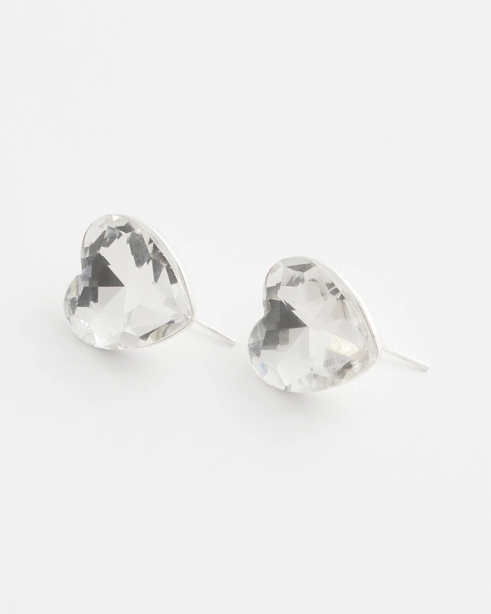 Crystal Heart Gem Drop Earrings