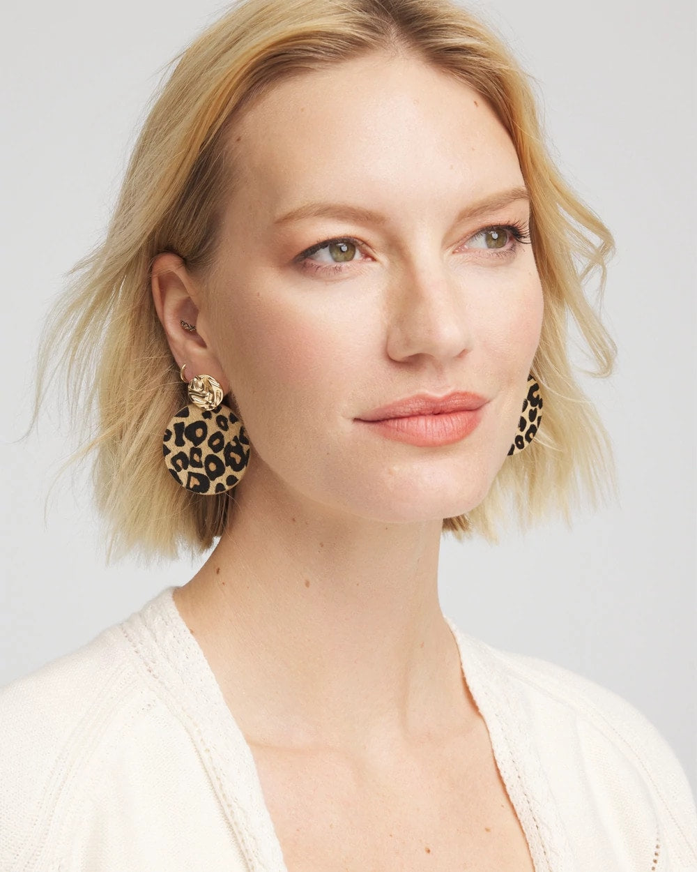 Round Haircalf Earrings