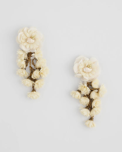 No Droop® Flower & Conch Shell Earrings
