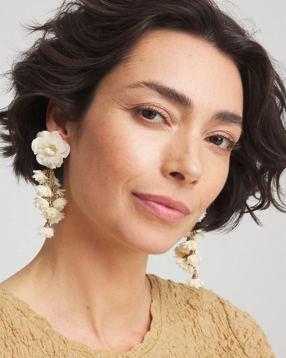 No Droop® Flower & Conch Shell Earrings