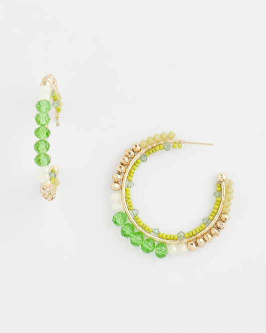 No Droop® Beaded Hoop Earrings