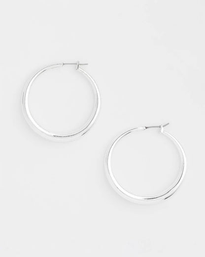 Cassie Silver-Tone Hoop Earrings