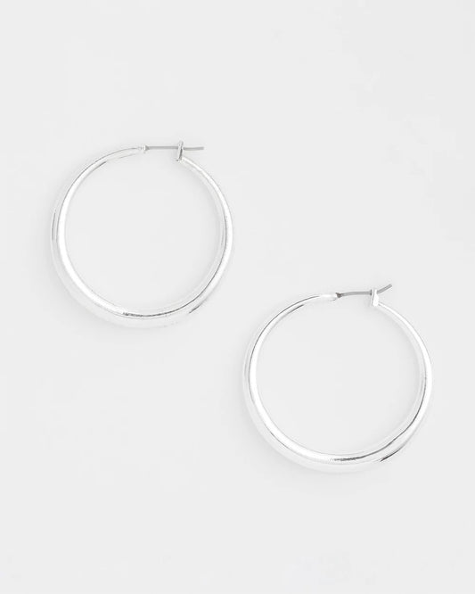 Cassie Silver-Tone Hoop Earrings