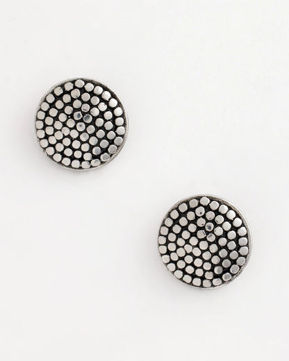 No Droop® Round Silvertone Stud Earrings