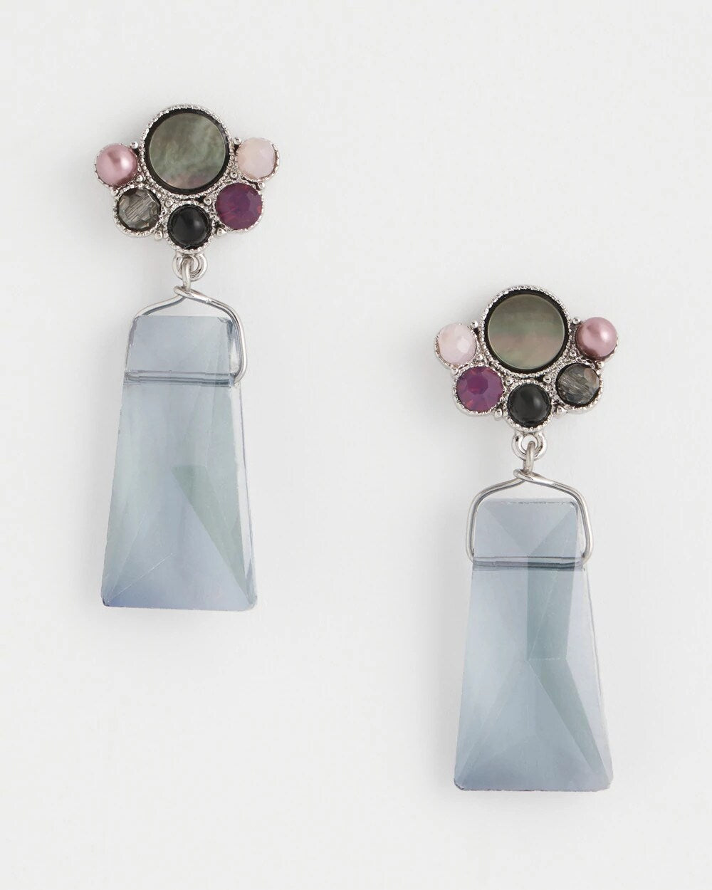 Multi Faceted Drop Earrings