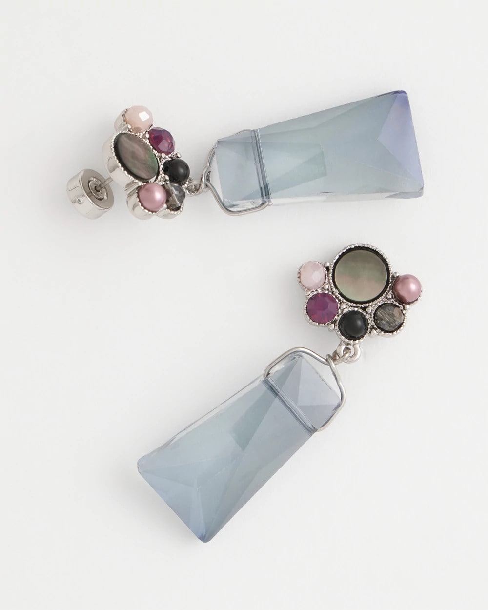 Multi Faceted Drop Earrings