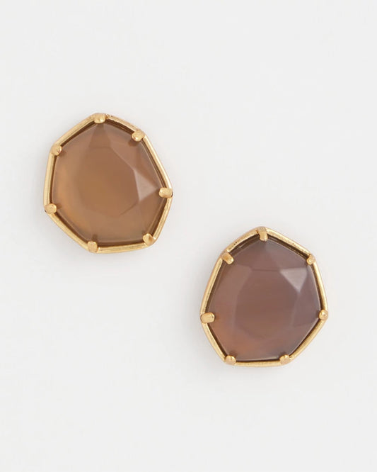 Agate Stone Stud Earrings