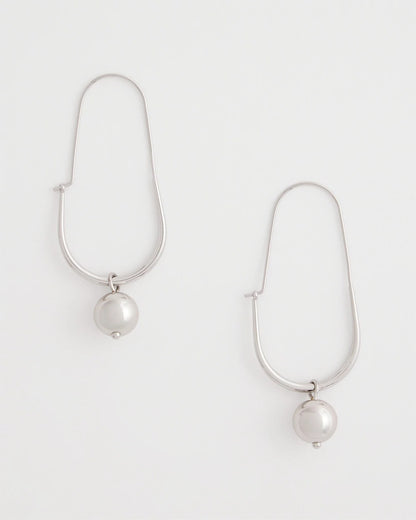 Silver Bead Threader Earrings