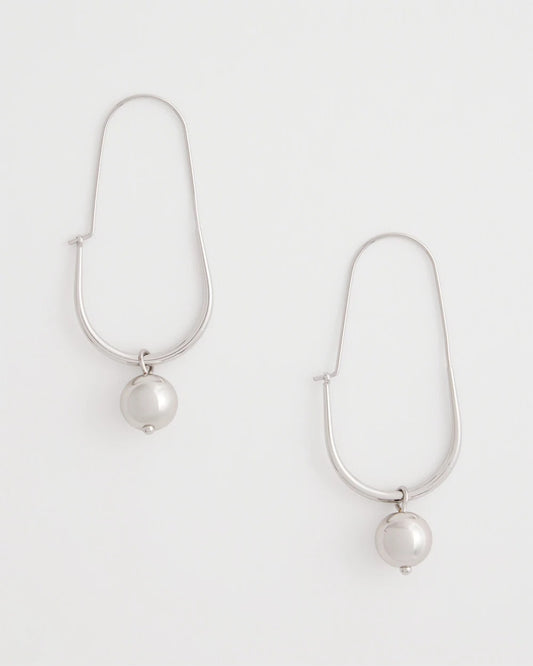 Silver Bead Threader Earrings