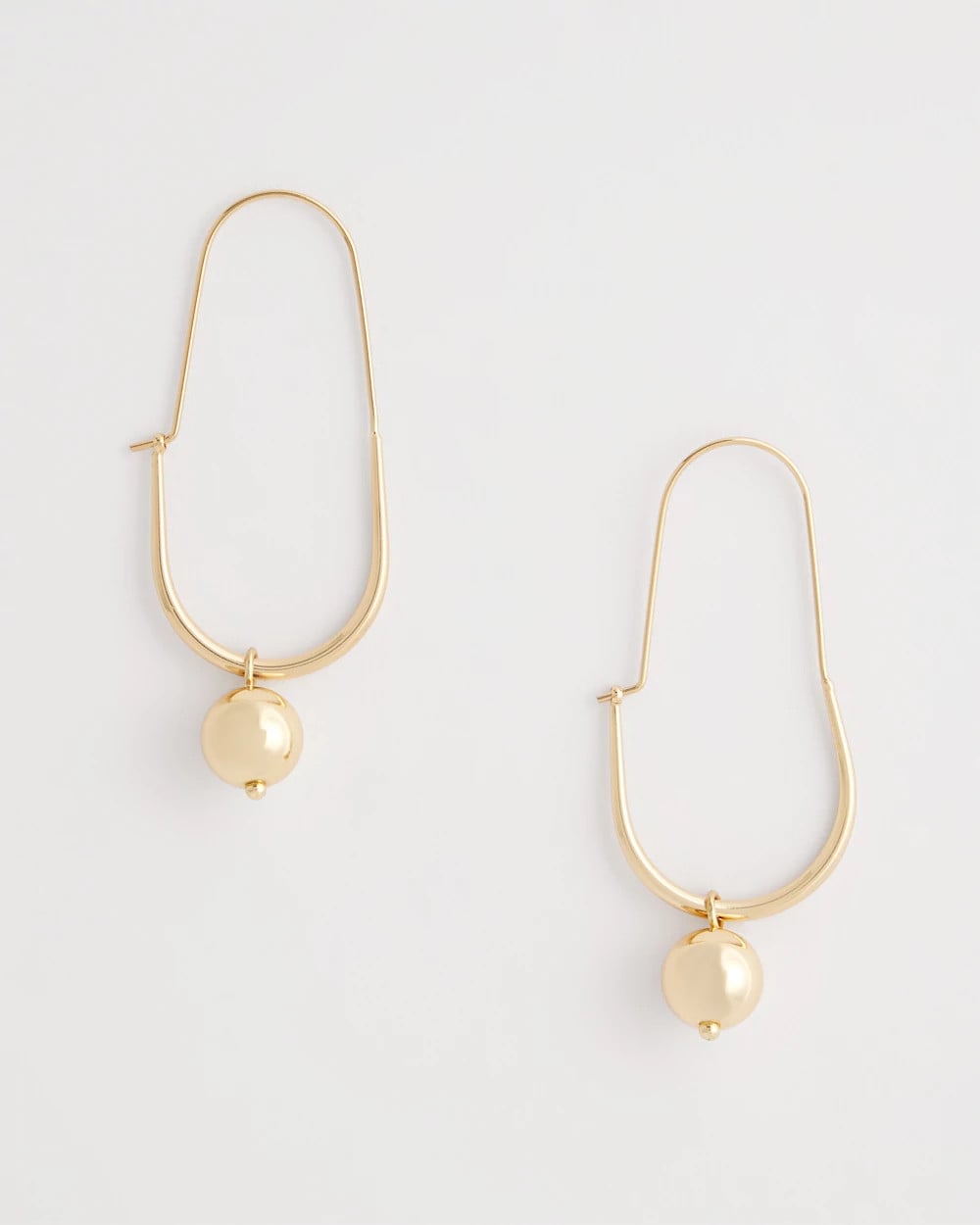 Gold Bead Threader Earrings