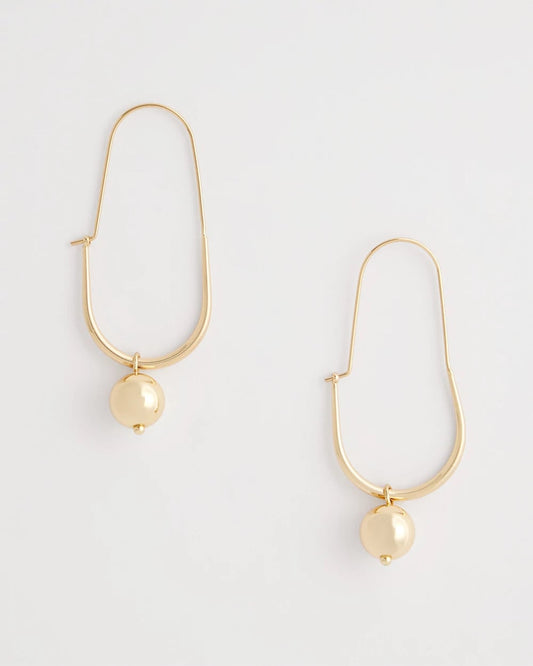 Gold Bead Threader Earrings