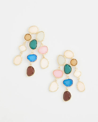 No Droop® Rainbow Resin Drop Earrings