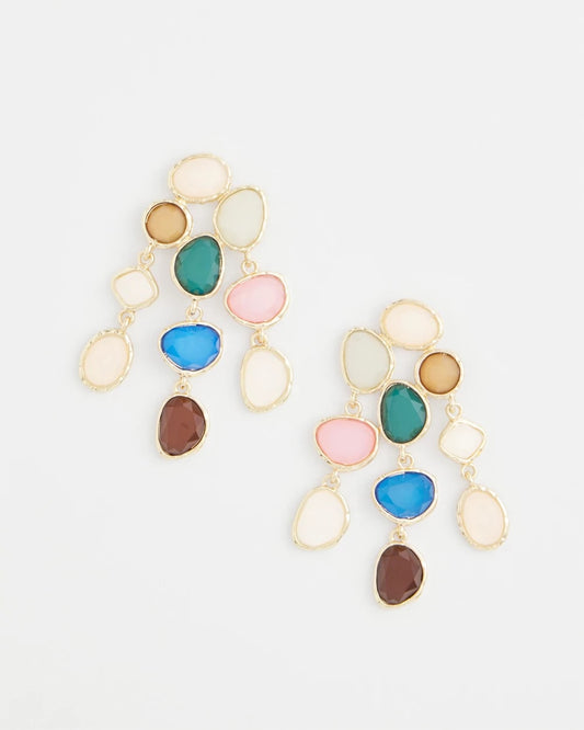 No Droop® Rainbow Resin Drop Earrings