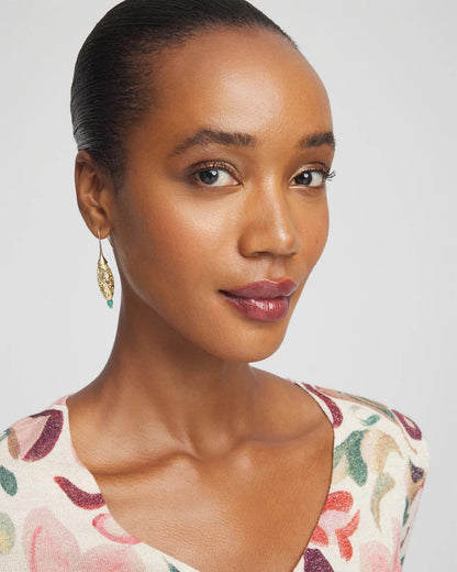 Gold Lantern Drop Earrings