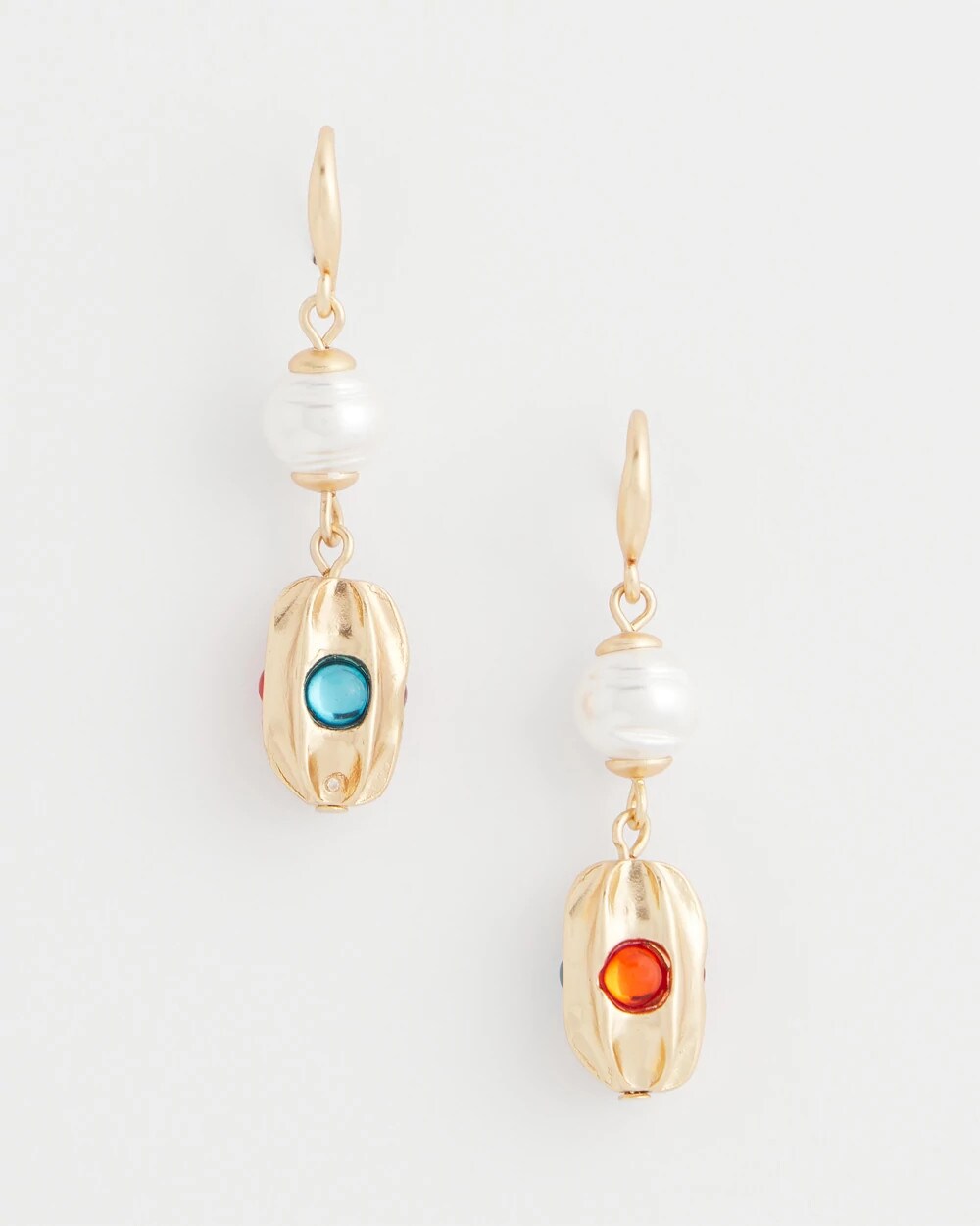 No Droop® Goldtone Faux Pearl Earrings