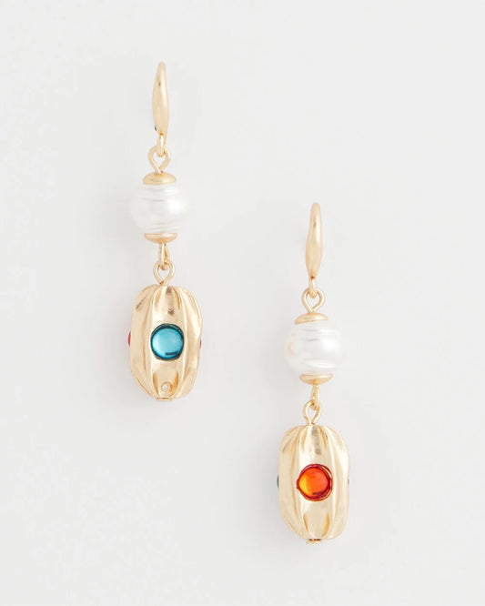 No Droop® Goldtone Faux Pearl Earrings