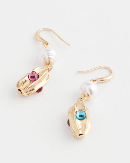 No Droop® Goldtone Faux Pearl Earrings