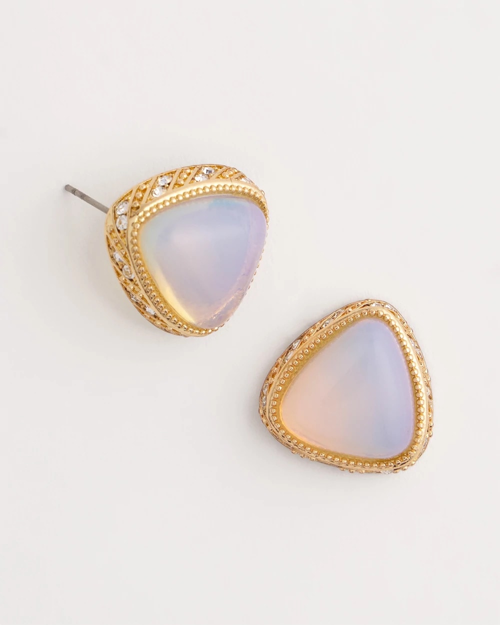 Faux Opal Stud Earrings