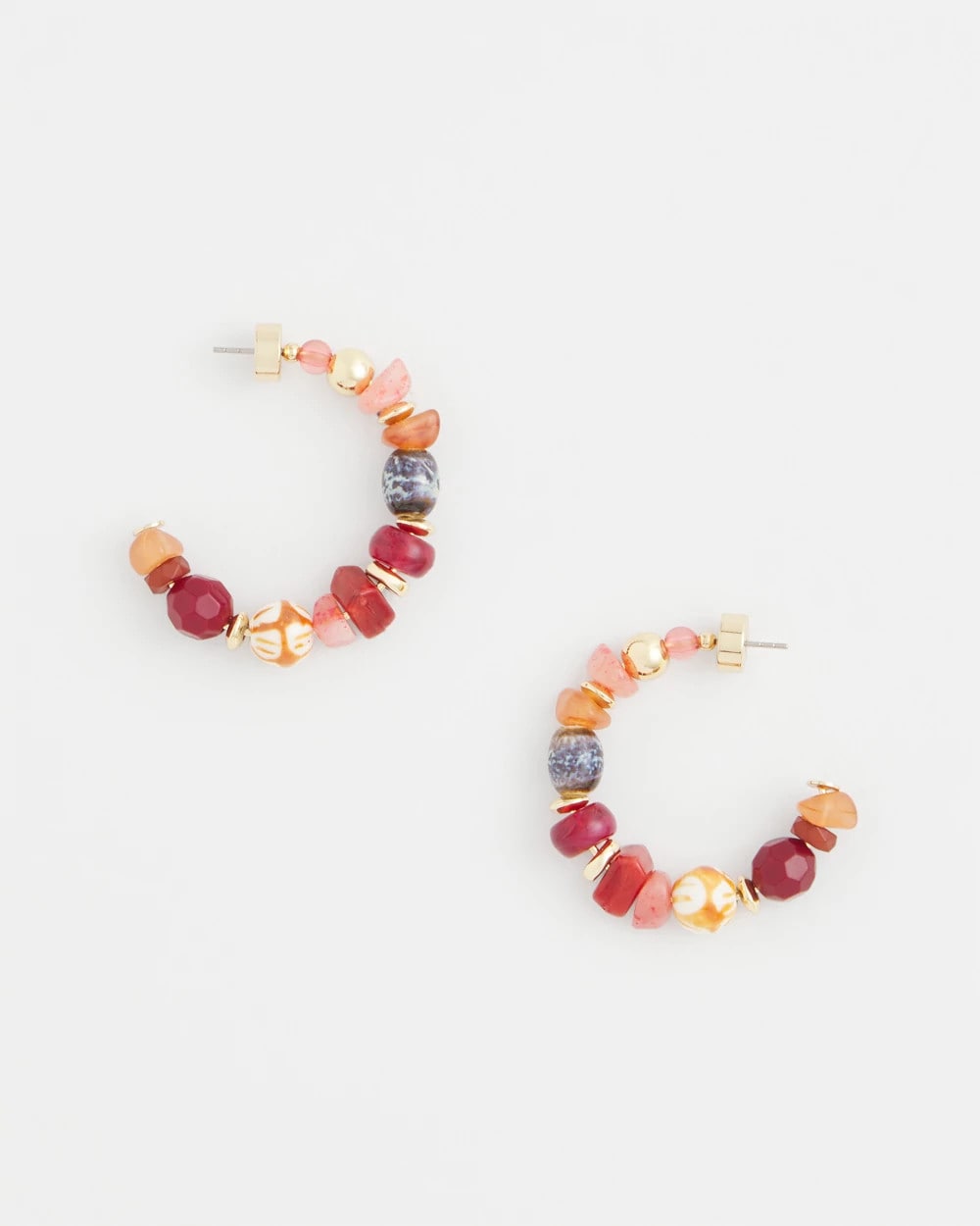No Droop® Beaded Hoop Earrings