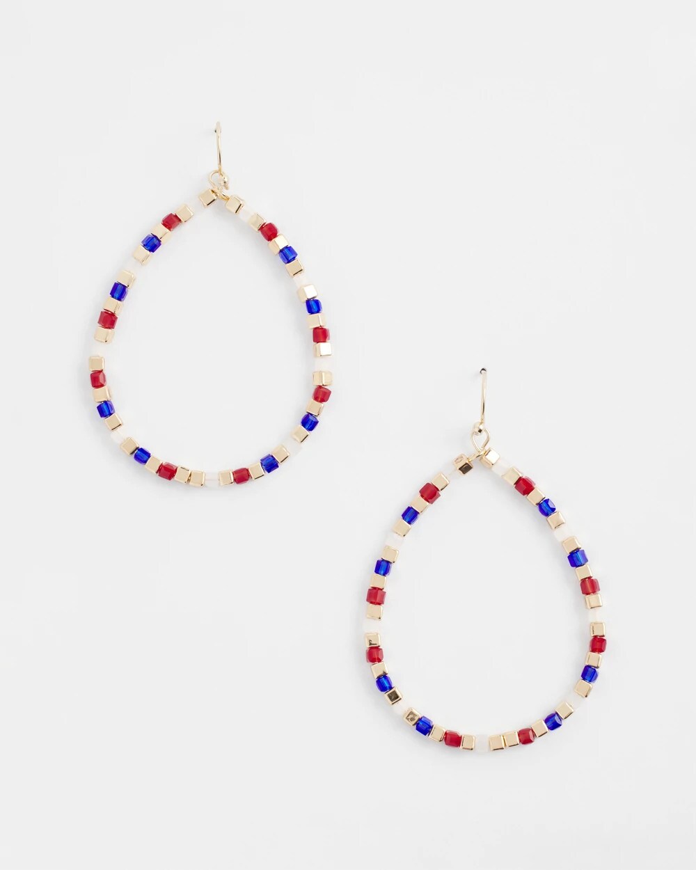 No Droop® Red White & Blue Earrings