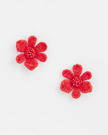 No Droop™ Coral Floral Stud Earrings