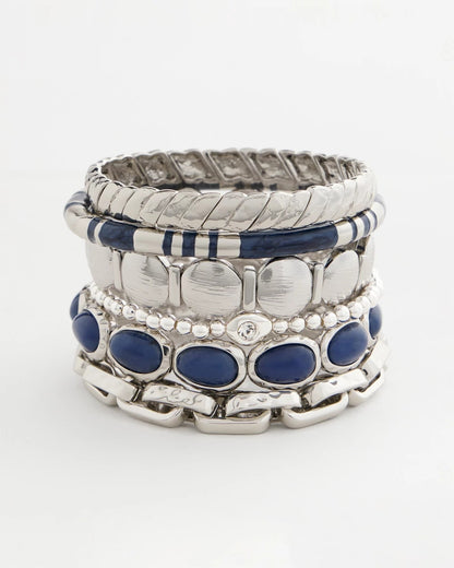 Silver Link Stretch Bracelet