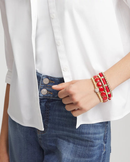 Gold Heart Stretch Bracelet