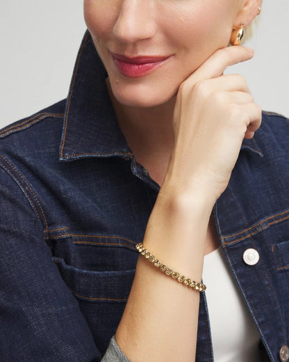 Amber Hues Shiny Stretch Bracelet