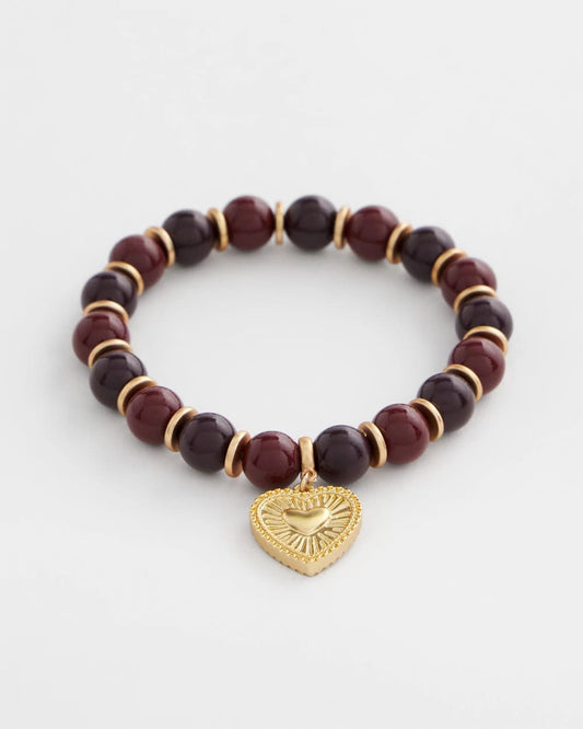 Chianti Stretch Beaded Charm Bracelet