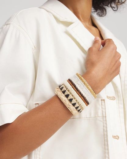 Mixed Media Textured Cuff Bracelet