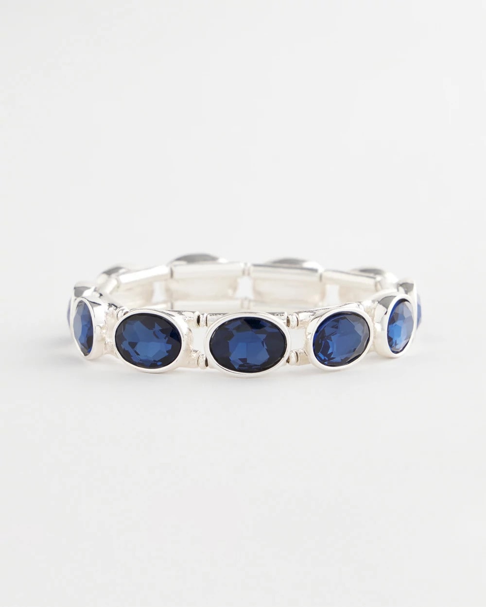Large Faceted Gem Stretch Bracelet