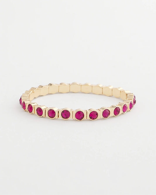 Small Faceted Stretch Bracelet