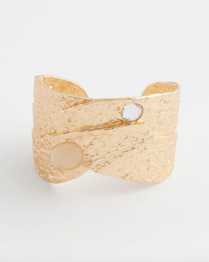 Molten Goldtone Cuff Bracelet