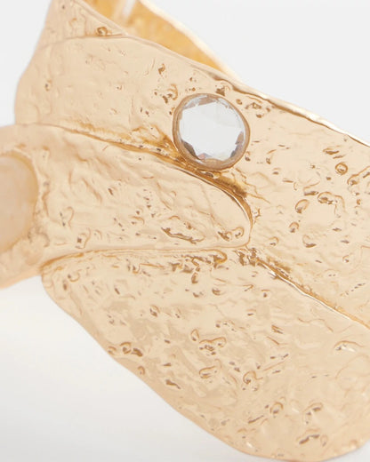 Molten Goldtone Cuff Bracelet