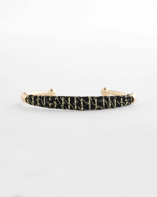 Thread Wrapped Cuff Bracelet