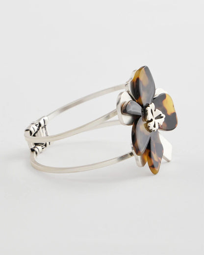 Tortoise Floral Hinge Bracelet