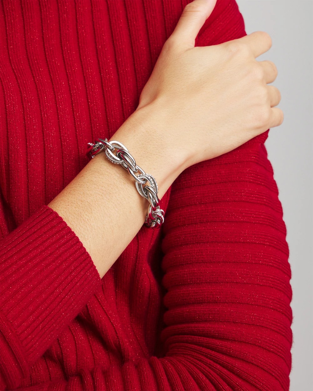 Pave Link Toggle Bracelet